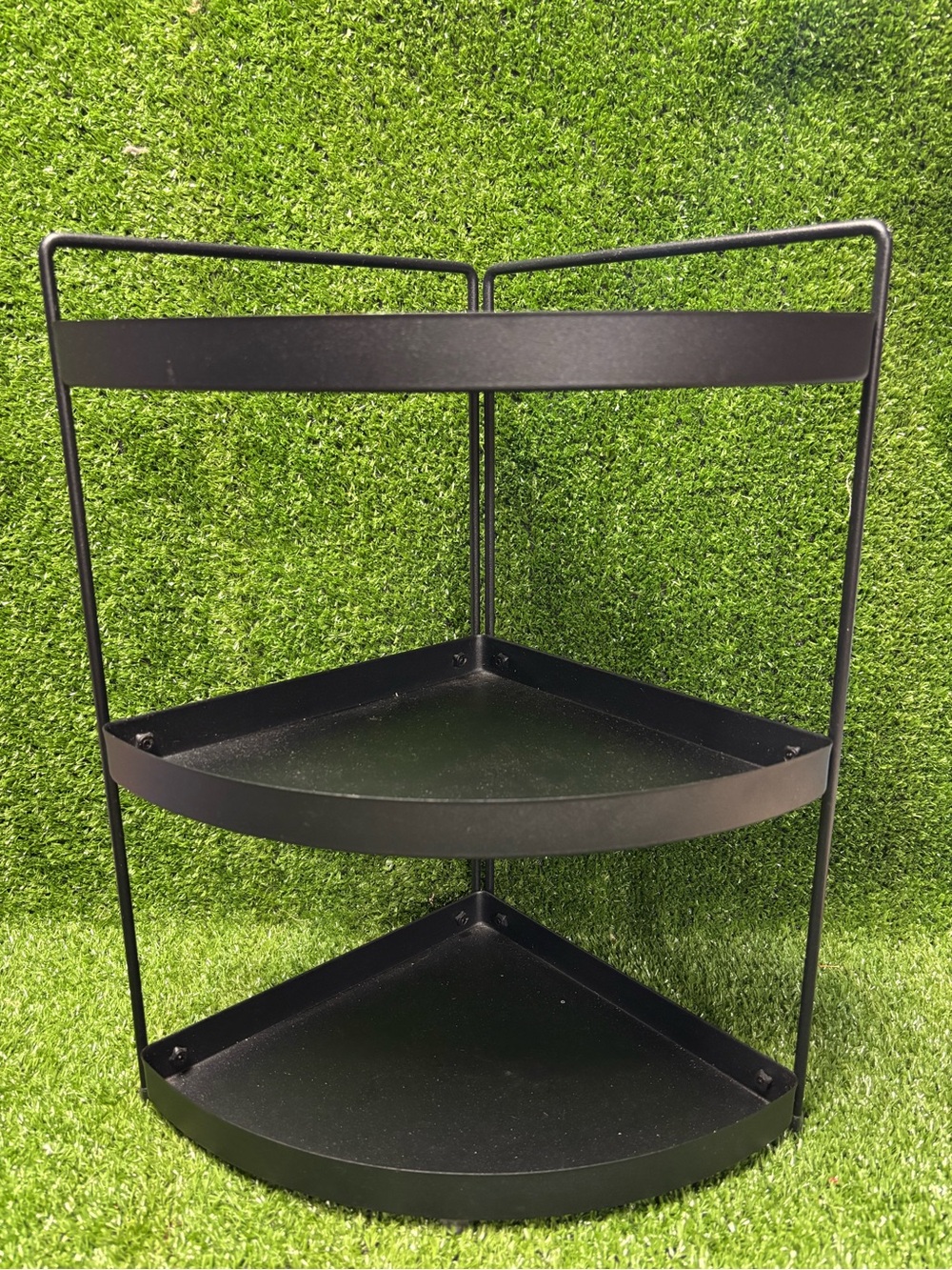 Black Metal Corner Shelf - 3-Tier